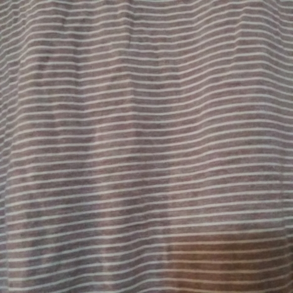 American Eagle Soft and Sexy Mauve and White Striped Bell Sleeve Shirt Small - Picture 9 of 11